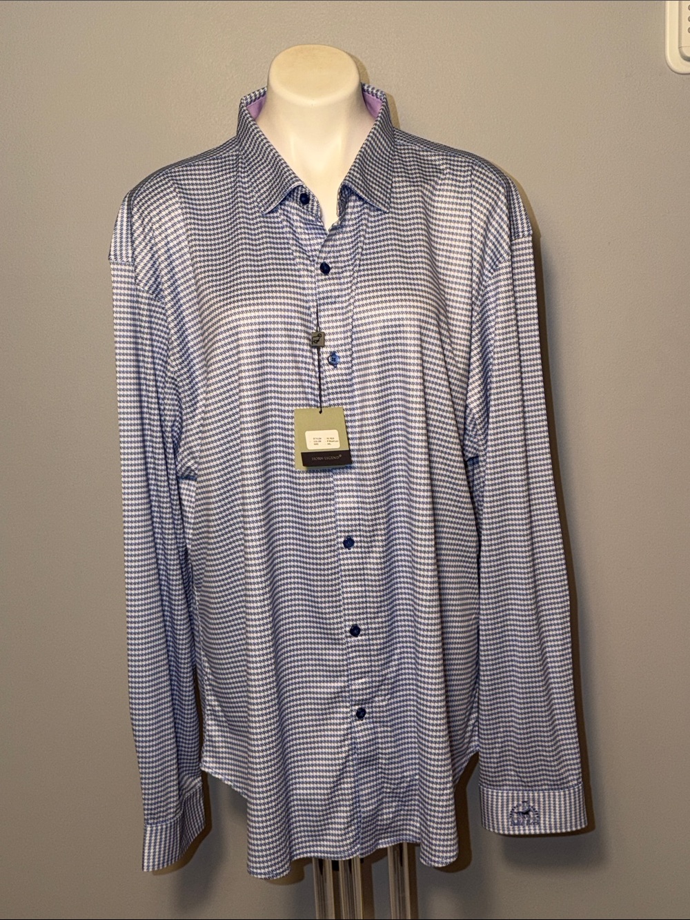 Horn Legend Men’s NWT Performance Luxury Button down shirt. 3XL.